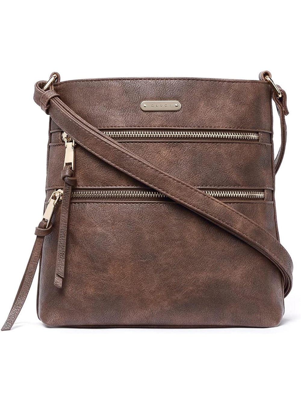 CLUCI Crossbody Purse, Medium Size Zipper Pocket Adjustable Strap